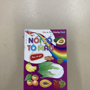 Nối số & tô màu - rau, củ, quả